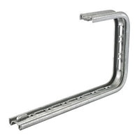 Hubbell HBTCB4 Wire Basket Tray for 4" Tray, Bracket, C-Shaped, Pre-Galvanized