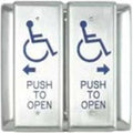 SDC 482A4VWPU Sdc Push to Open, Blue Infill, Vestibule Split Buttons, Spdt