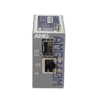 AMG Systems AMG260M-1G-1S-PD Series Industrial Powered Mini Media Converter, 1 x 10/100/1000Base-T(x) RJ45 Port with PoE PD Class 1 Input, 1 x 100/1000Base-FX SFP Port