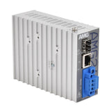 AMG Systems AMG265M-1G-1S-T Series Industrial Multirate Mini Media Converter, 1 x 10/100/1000Base-T(x) RJ45 Port, 1 x 100/1000Base-Fx SFP Port, Integrated PSU