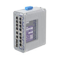 AMG Systems AMG350-14GAT-2S-P300 Series Industrial 16-Port Unmanaged PoE Switch, 14 x 10/100/1000Base-T(x) RJ45 Ports, 2 x 1000Base-Fx SFP Ports