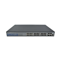 AMG Systems AMG510-8GBT-16GAT-4XS-P460 Commercial 28-Port Managed Switch, 8x10/100/1000Base-T(x) RJ45 Ports, 16x10/100/1000Base-T(x) RJ45 Ports, 4x100M/1/2.5/10G Base-FX SFP+ Ports, 1U, 19"
