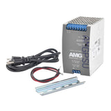 AMG Systems AMG570-4GBT-4G-3S-P360-KM1 Series Industrial 11-Port Managed Switch Kit, Includes (2) 1Gb Multimode SFP Module, (1) DIN-Rail Power Supply, and PSU Equipment Mounting