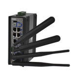 AMG Systems AMG750-1G-4GAT-1U4-P120 Series Industrial 4G/LTE Cat4 USA PoE Router with Dual SIM, 4 x 10/100/1000Base-T(x) RJ45 Ports, 1 x 10/100/1000Base-T(x) RJ45 WAN Port
