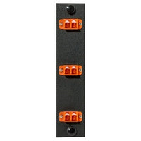 Hubbell FSPLCDS3OR Fiber Optic Patch Panel with 6 Ports and 3 LC Duplex Zirconia Connectors