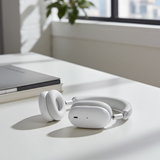 Wireless Over-Ear Headphones with Active Noise Cancelling, Built-In Microphone,