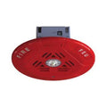 Secutron SPPS-104-25R Wall Mount Round Speaker / Strobe, 25V, Red
