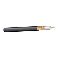 West Penn 815BK1000 20/1 RG59/U Coax Video Cable, Solid, Riser CMR, 1000, Black