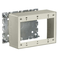 Hubbell HBL57473IVA HBL500/700/750 Series 3-Gang Shallow Box, Ivory