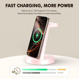 For Iphone Charger Stand: 3 In 1 Wireless Charger For Apple Iphone 17 16E 16 15