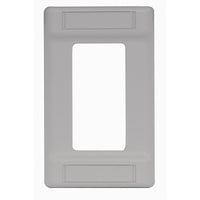 Hubbell IFP126GY Wall Plate, 1-Gang Cover Loads Up to 6P Label Field, Gray
