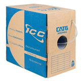 ICC ICCABT6VWH CAT6 CMP Plenum 23AWG 100% Solid Pure Copper Unshielded Bulk Ethernet Cable, UTP, PoE++, 500 MHz, UL Certified, 1000' Reelex Pull Box, White