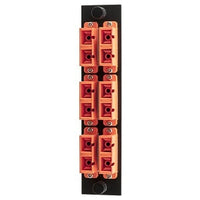 Hubbell FSPSCDM6OR Fiber Optic Patch Panel, Supports 12 Ports and 6 SC Duplex Connectors, Phosphor Bronze OR Configuration