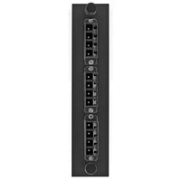 Hubbell FSPNLCQS3BK Fiber Optic Patch Panel with 12 Ports and 3 LC Quad Connectors, Zirconia Black