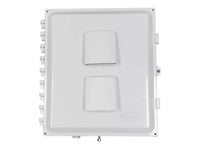 AccelTex ATS-00253 14x12x6 Polycarbonate Enclosure, Solid Door, Latch Lock, 6 RPSMA Holes, Cord Grip, PoE, Heated & Cooled