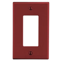 Hubbell P26R 1-Gang Decorator Wall Plate, Red