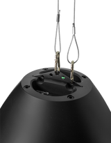 TruAudio BD-8BK BeatDrop 8" pendant speaker with Gripple hanging kit. 70v/100v/8 ohm, 5-125 watts, black
