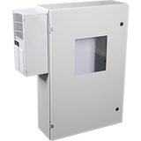 STI EM362408WA Metal Protective Cabinet with Window, A/C and Heat, 36H 24W 08D
