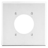 Hubbell P703W 2-Gang Wall Plate with Two 2.15-Inch Openings, White