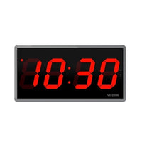 Valcom V-DW11040B Digital Clock, 4-Digits, Wireless, 110V, 4"