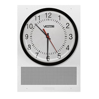 Valcom VIP-431A-A-IC 12" Analog IP Clock / Speaker Combo, Talkback, White