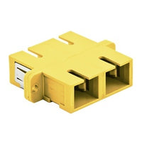 Hubbell FANSCDSS6Y Fiber Adapter, SC Duplex, Screw Mount, 6-Pack, Yellow