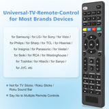 Remote Control For Samsung, Lg, Vizio, Tcl, Sony, Insignia, Sharp, Philips, Pana