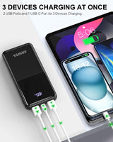 Bank Portable Charger 10000Mah Pd 22.5W Battery Pack, Led Display & Usb-C In/Out