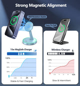 Charger Stand 15W Fast Mag-Safe Charger For Iphone 17 /17 Pro/ 17 Air/ 17 Pro Ma