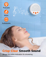 Bluetooth Shower Speaker — HD Loud Sound, Suction Cup & Lanyard, Portable Wirele