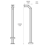 PEDESTAL PRO 72-3-12-SS 72" Heavy Duty Stainless Pedestal for Semi Trucks