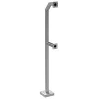 PEDESTAL PRO 72-9C-DSP-SS 72" Dual Height Stainless Pedestal - Single Channel