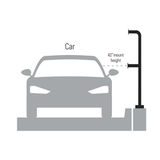 PEDESTAL PRO 72-9C-DSP 72" Dual height Steel Pedestal - Single Channel