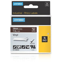 DYMO 1805424 Rhino Industrial Vinyl Labels, Brown With White Print - DYMO