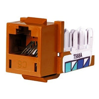 Hubbell HXJ6OR24 XCELERATOR TIA CAT6 Component Modular Jack, 24-Pack, Orange