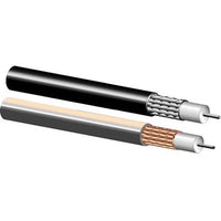 West Penn 813BK0500 RG-58 Coaxial Cable, RG58/U Type 50 Ohm, 20AWG, 100% Aluminum Foil +95% Tinned Copper Braid, 500' (152.4m) Reel, Black