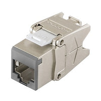 Hubbell HJS6GY24 Keystone Jack, Shielded CAT6 Universal Jack, 24-Pack, Gray