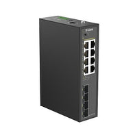 D-Link DIS-210G-12P 12-Port Industrial Gigabit Smart Managed PoE+ Switch with (4) SFP