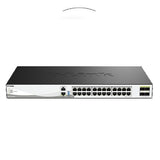D-Link DXS-3130-28 24-Port 10G Layer 3 Stackable Aggregation Managed Switch, Layer 2+, PoE++