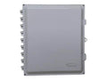 AccelTex ATS-00245 14x12x6 Polycarbonate Enclosure, Solid Door, Latch Lock, 4 RPTNC Holes, Cord Grip, PoE, Heated