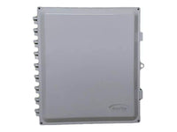 AccelTex ATS-00245 14x12x6 Polycarbonate Enclosure, Solid Door, Latch Lock, 4 RPTNC Holes, Cord Grip, PoE, Heated