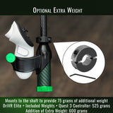 DriVR Elite Mini -  Adjustable VR Weighted Golf Club Handle Accessory - Compatible with Quest 2, 3/3s, and Pro