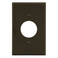 Hubbell P7 Wallplate, 1-Gang, 1.40" Opening, Brown