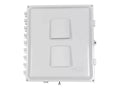 AccelTex ATS-00256 14x12x6 Polycarbonate Enclosure, Solid Door, Latch Lock, 6 RPTNC Holes, Cord Grip, PoE, Heated & Cooled