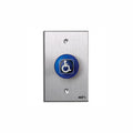 RCI 916MO28 Tamper-Resistant Handicap Push Button, Momentary (MO), 2-SPST, Satin Aluminum