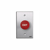 RCI R918REMO8 Exit Symbol Momentary Action Tamper-proof Mushroom Button, Red Cap