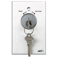 RCI 960 Tamper-Resistant Key Switch with LED, Momentary, Brushed Anodized Aluminum