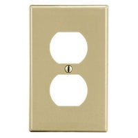 Hubbell P8I 1-Gang Duplex Wallplate, Ivory