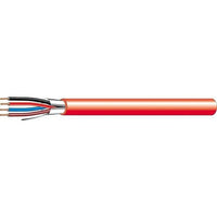 West Penn 993RD1000 16/4 Solid Shielded FPLR Fire Alarm Cable, 1000' (304.8m) Reel, Red