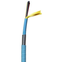 Hubbell HFCD15006P3 6-Fiber Optic Cable, OM3, Distribution, Armored, Yellow